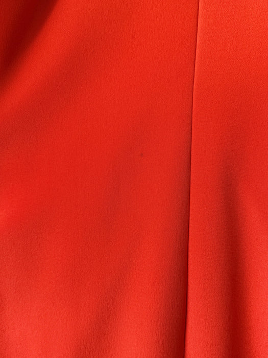 Stunning 1980’s Vermillion Silk Crepe Couture Evening Gown By Jacqueline de Ribes / S