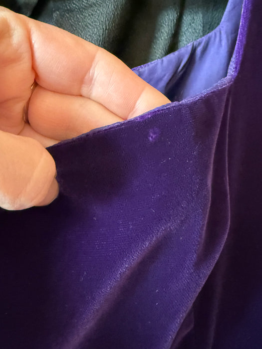 Exquisite Vintage Oscar de la Renta Aubergine Velvet Evening Dress / S