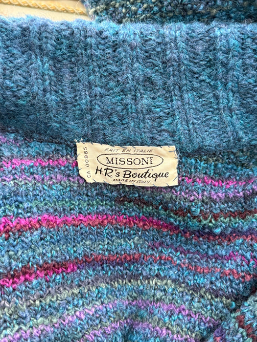 Fabulous 1970's Missoni Wool Knit Cocoon Sweater Coat / ML