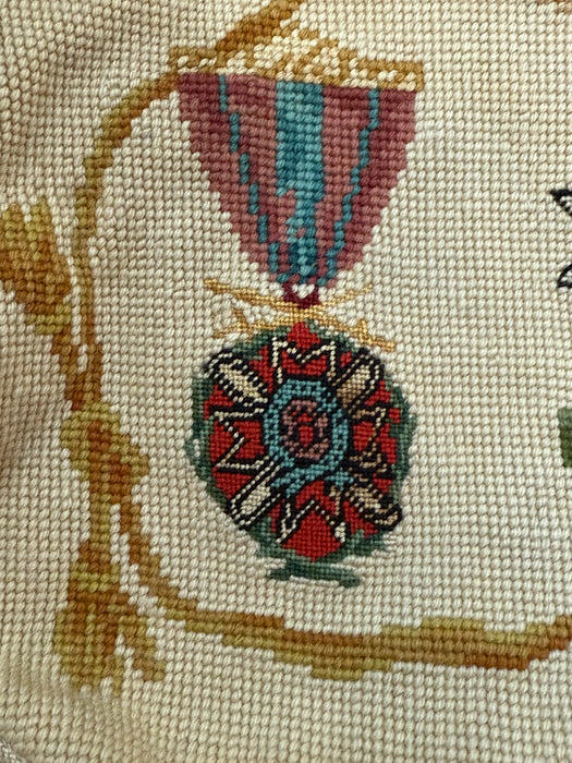 Vintage 1950's Royal Crown Needlepoint Handbag by Christine