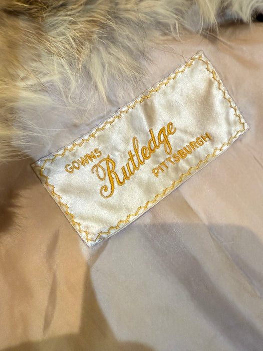 Rare 1920's Silk Brocade Evening Coat From Rutledge of Pittsburg / M