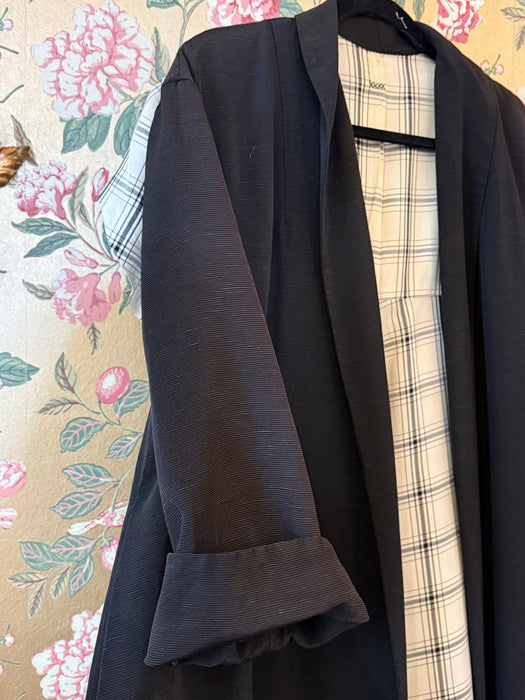 Fabulous Early 1950's Silk Dress With Matching Swing Coat / S