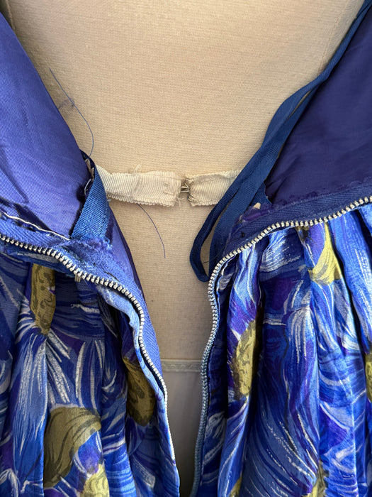 Stunning 1950’s Mari for I.Magnin Silk Organza Floral Print Party Dress / S