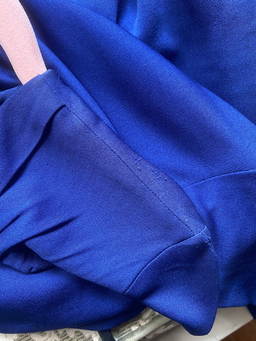 Divine 1950's Ceil Chapman Yves Klein Blue Silk Jersey Dress / Small