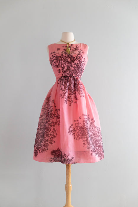 Iconic Early 1960's Bill Blass for Maurice Renter Silk Organza Cocktail Dress / SM