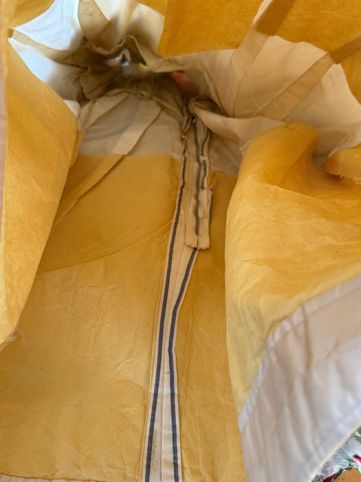 Exquisite 1950's Anna Maria Fanucchi Italian Couture Party Dress In a Bucolic Silk Rose Print / S