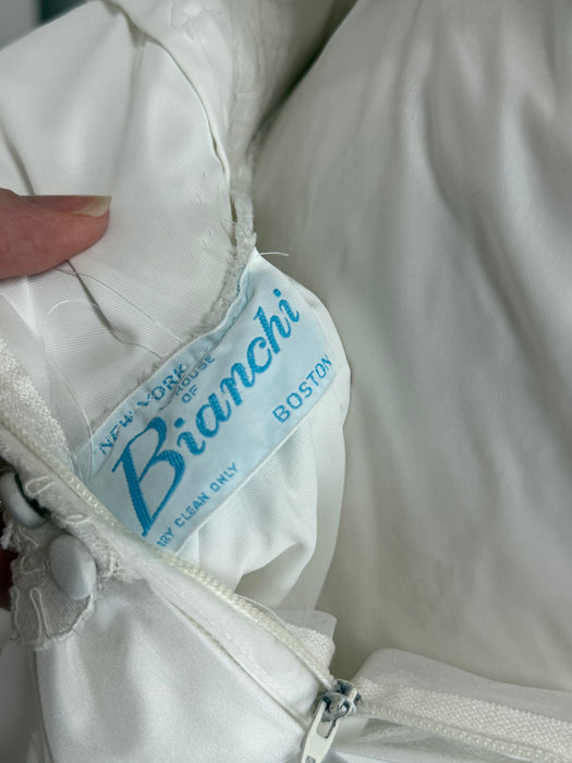 Romantic Early 1980's Off The Shoulder Wedding Gown By Bianchi / SM