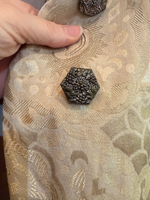 Rare 1920's Silk Brocade Evening Coat From Rutledge of Pittsburg / M