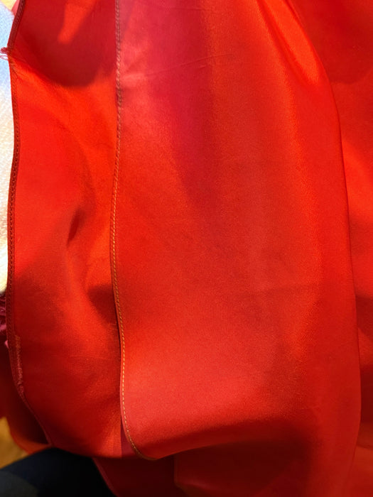 Fabulous 1930's Cherry Red Taffeta Flamenco Inspired Evening Gown / S