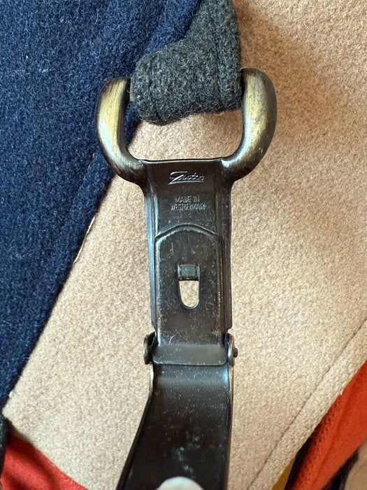 Fabulous 1960’s Autumnal Wool Color Block Cape / OS