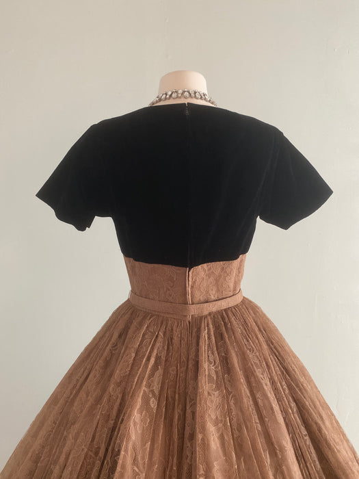 Spectacular 1950's Demi Couture Evening Dress By Traina-Norell / SM