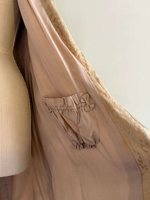 Rare 1920's Silk Brocade Evening Coat From Rutledge of Pittsburg / M