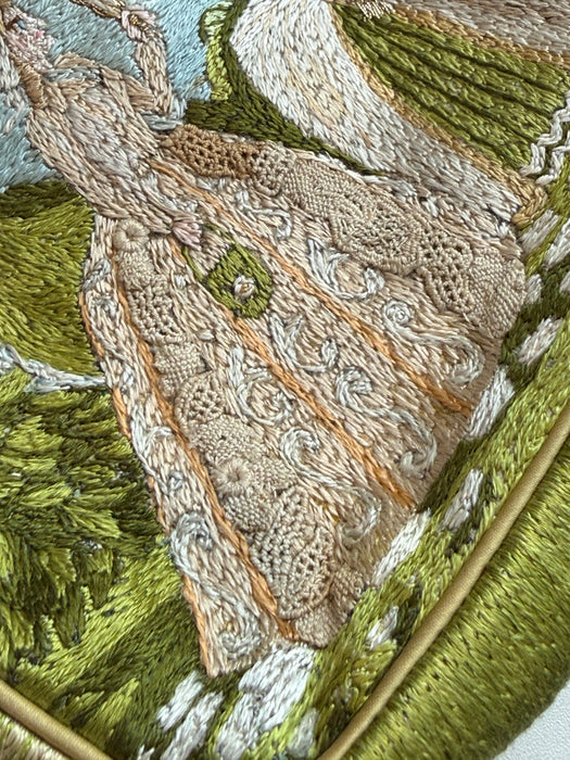 Lovely Antique Embroidered Handbag Crafted By Maud Hundley