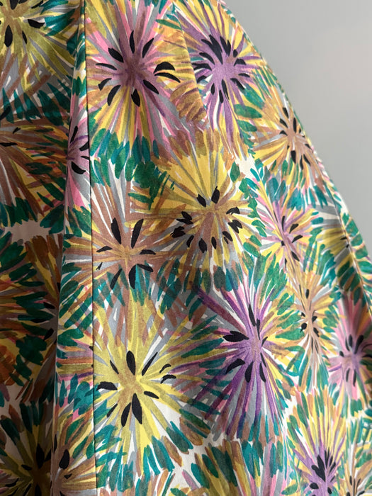 Iconic 1950's Suzy Perette New Look Era Cotton Firework Print Dress / SM