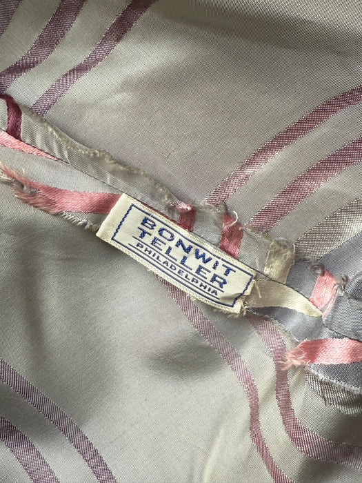 Marvelous Late 1930's Sugar Plum Taffeta Evening Gown From Bonwit Teller / XS