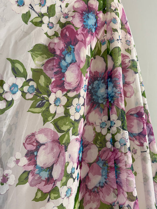 Fabulous 1970's Magnolia Print Maxi Dress By Coco / SM