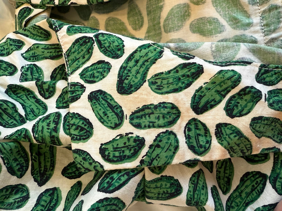 Fabulous 1950's PEANUT Print (not pickles I swear!) Cotton Dress With Matching Jacket / S