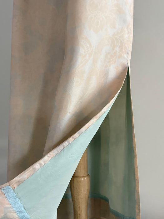 Elegant 1960’s Baroque Print Silk Evening Gown From Saks Fifth Ave. / Small