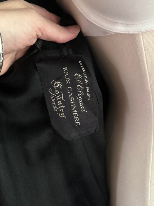 Gorgeous 1950's Black Cashmere Cocoon Coat / SM