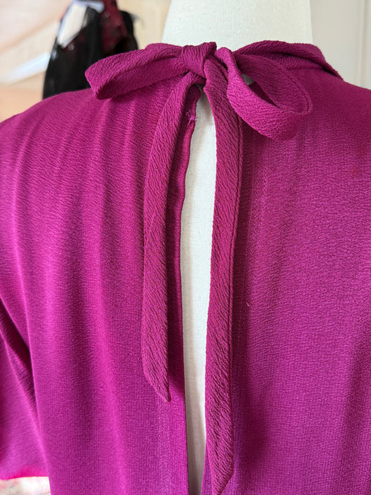 Fabulous 1930's SHOCKING Pink Bias Cut Evening Gown / SM