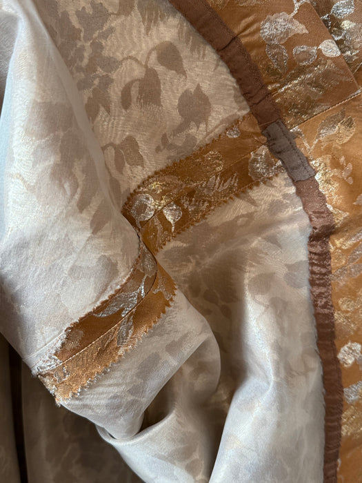 Glorious Early 1960's Edward Abbott Autumn Silk Brocade Dress & Jacket / SM