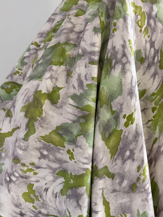 Gorgeous 1950's Spring Green Cotton Party Dress by Ferman O'Grady / M