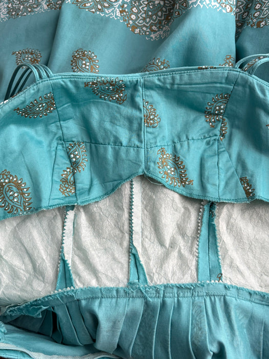 Gorgeous 1950's Alfred Shaheen Hawaiian Dress In Polished Cotton  / S