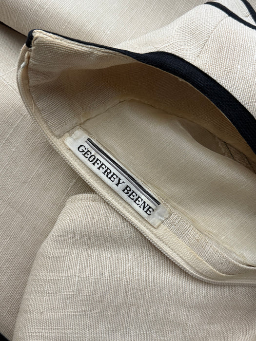 Iconic 1960's Geoffrey Beene Linen Shift Dress / S