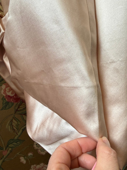 Stunning 1950's Harvey Berin Demi Couture Ballet Pink Silk Satin Cocktail Dress / Small
