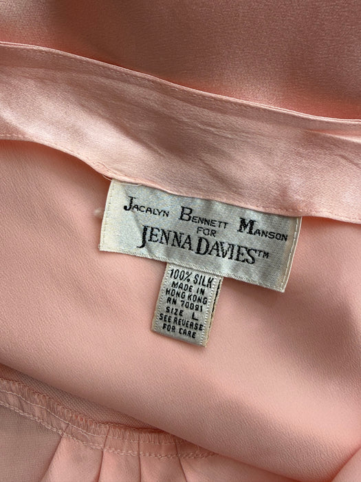 Luminous 1930's Inspired Silk Charmeuse Slip Dress In Ballet Pink / ML
