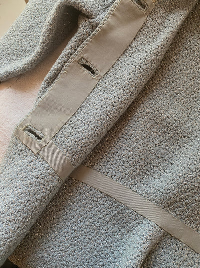 Fancy Wool Knit Jacket with Lurex Yarn