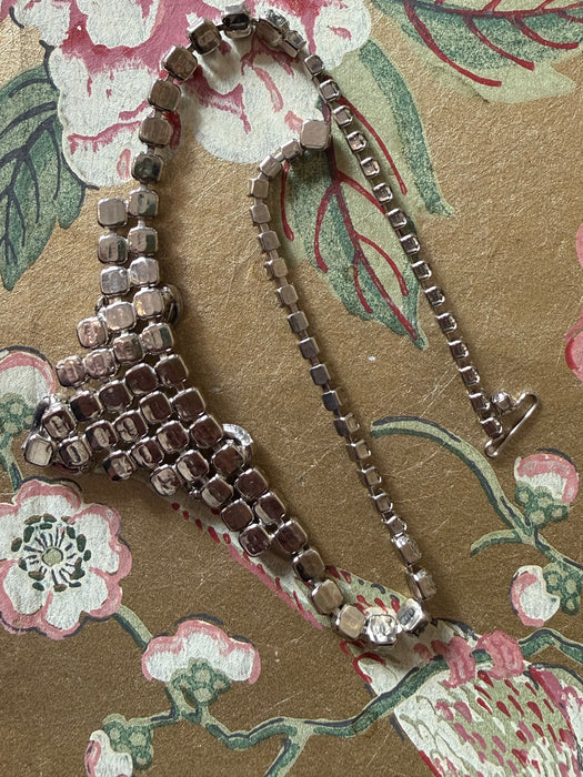 Stunning 1950's Rhinestone Statement Necklace / Choker