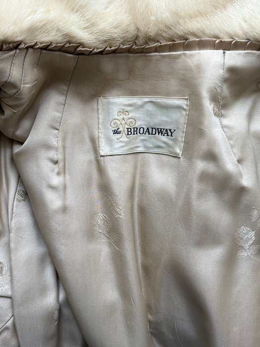 Glamorous 1950s Champagne Mink Swing Coat from The Broadway / M