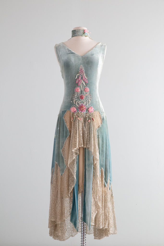 Museum Quality 1920's Erotic Couture Evening Dress By Sadie Nemser