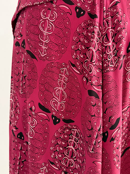 Fabulous 1940's Sea Turtle Novelty Print Dress in Rayon / SM