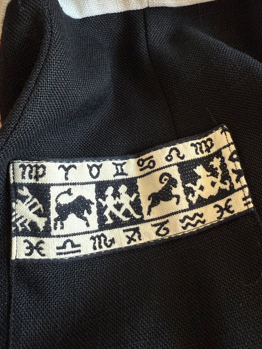 Iconic 1960's MOD Zodiac Mini Dress By Lanz / XS