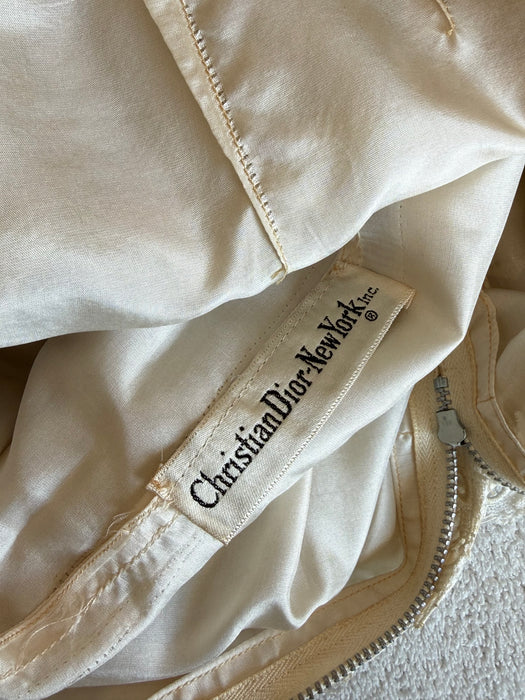 Rare Late 50's Christian Dior-New York Ivory Cotton Guipure Lace Wedding Dress with Bolero / SM