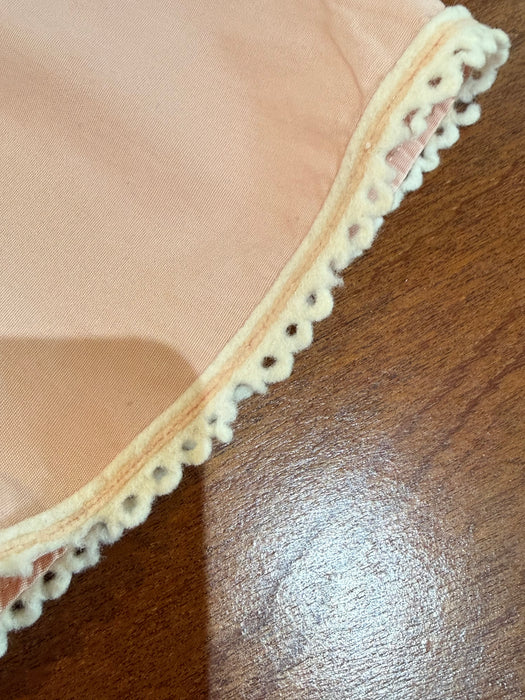 Iconic 1950’s Juli Lynne Charlot Pink Cotton Circle Skirt With Rosettes / Medium