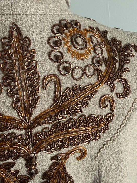 Extraordinary 1940's Beaded Swing Coat by Dolores of California / SM