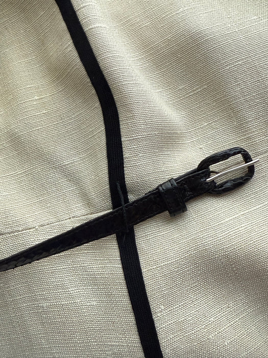 Iconic 1960's Geoffrey Beene Linen Shift Dress / S