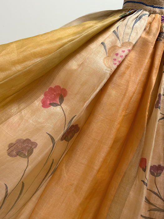 Extraordinary 1950’s Pauline Lake for the Royal Hawaiian Hotel Strapless Evening Dress / Small