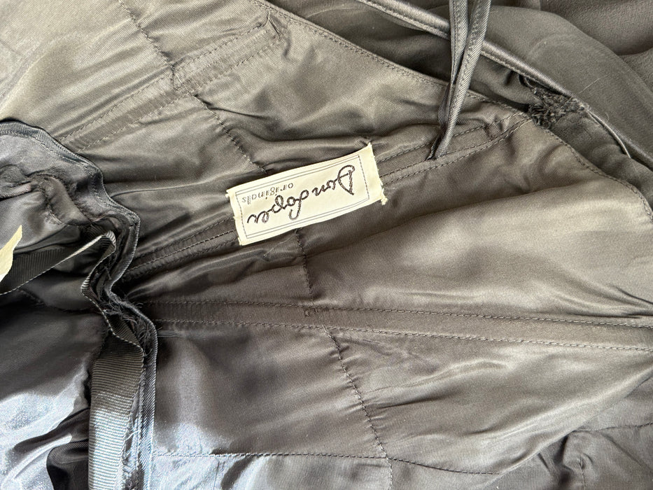 Sublime 1950's Don Loper Black Silk Chiffon Cocktail Dress / S