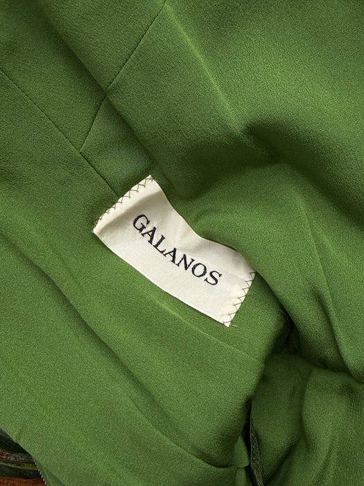 Exquisite Early 1960's James Galanos Silk Chiffon Cocktail Dress / XS