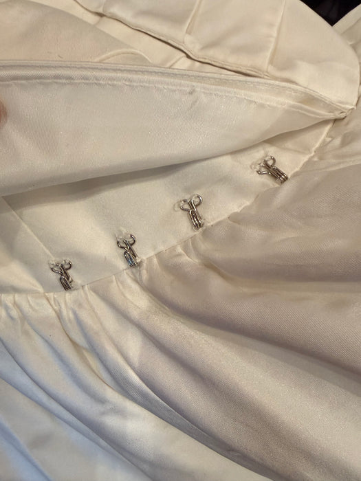 Stunning Vintage Scaasi Silk Wedding Gown With OTS Neckline / S