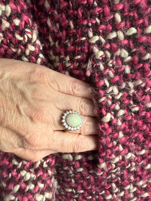 Fabulous 1960's Raspberry, Cherry & Vanilla Mohair Tweed Coat / SM