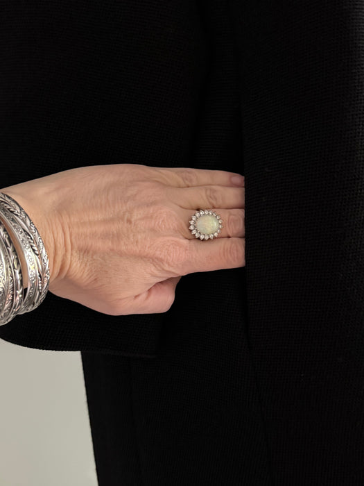 Elegant Late 1950’s Rothmoor Wool Coat with Bows and Mink Collar With Brooch / M