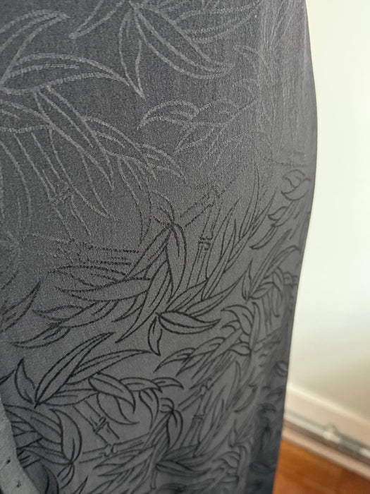 1940's Femme Fatale Black Rayon Cocktail Dress / S