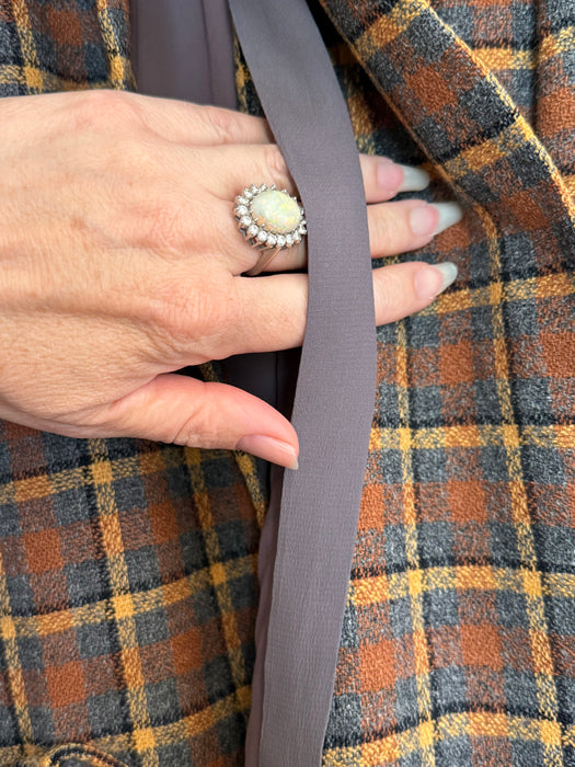 Classic 1940's Swansdown For Forstmann Plaid Wool Swing Coat / ML