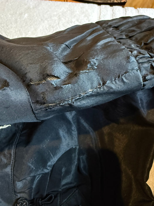 Exquisite 1890s Black Silk Taffeta Cropped Jacket, "The Palmer Garment," / AS IS