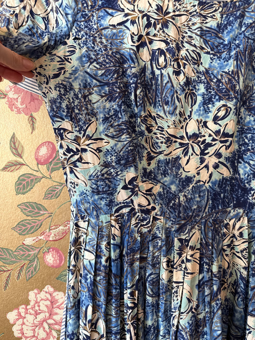 Fabulous 1950's Alfred Shaheen Hawaiian Cotton Summer Dress / Medium